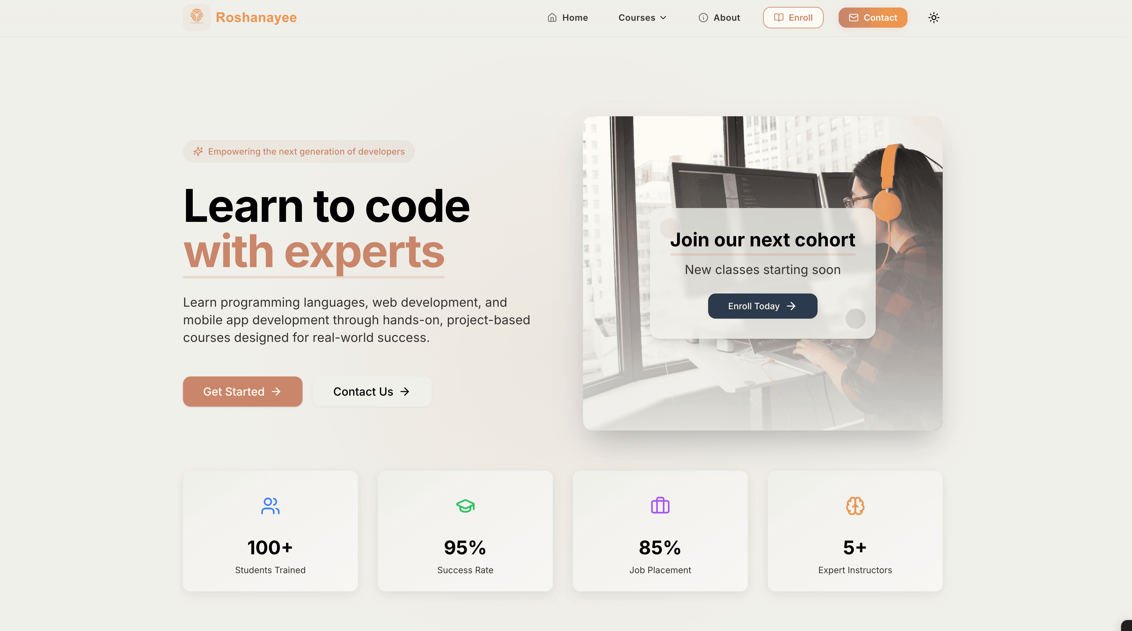Roshanayee - Empowering Developers Education Platform